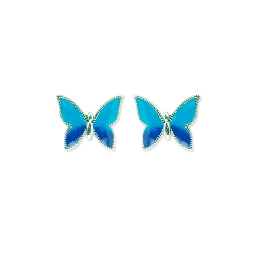 Blue Butterfly Studs 