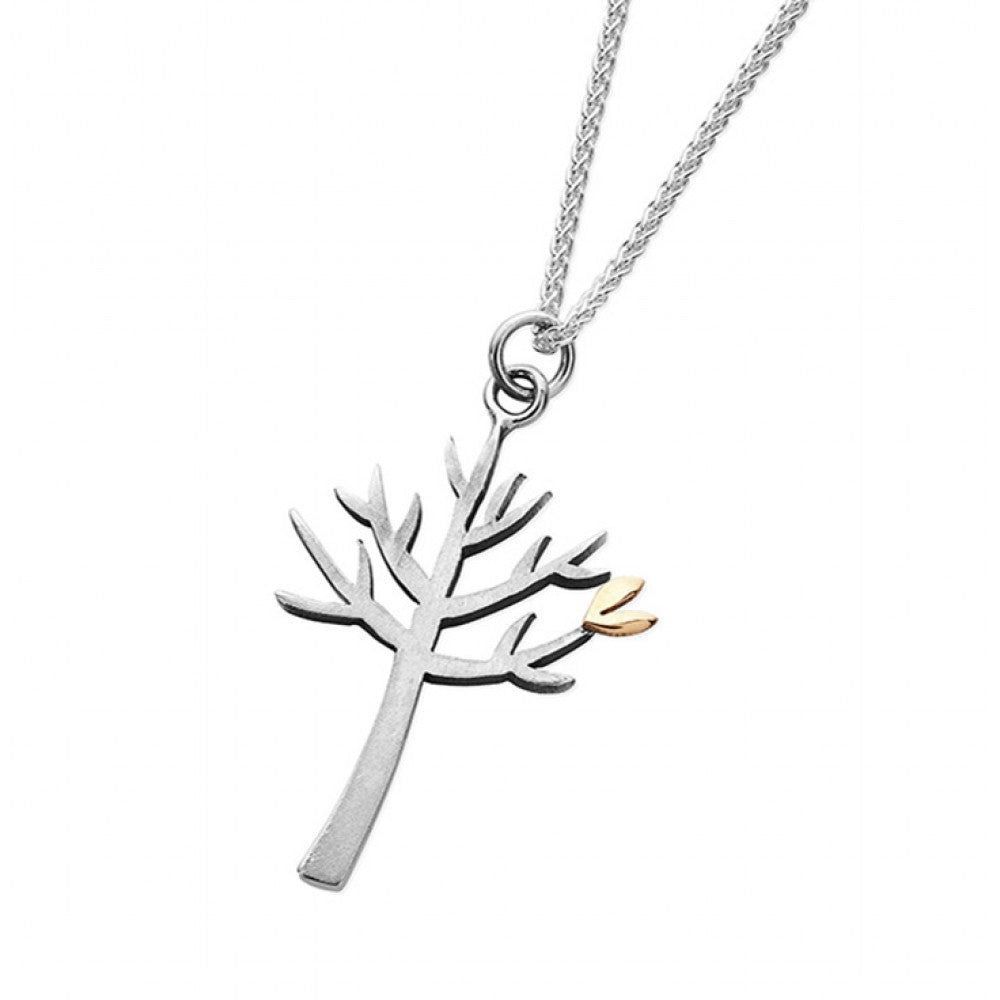 Gold Heart Tree Necklace 