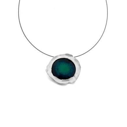 Green Abstract Necklace 