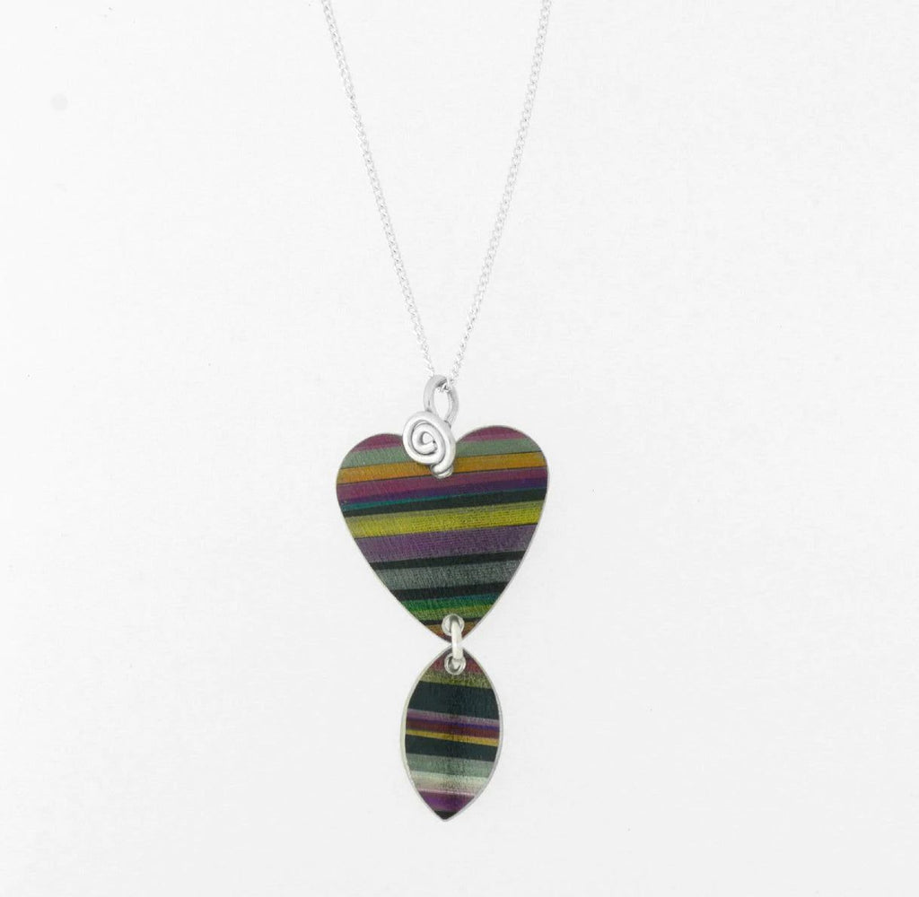 Lines Heart Necklace 