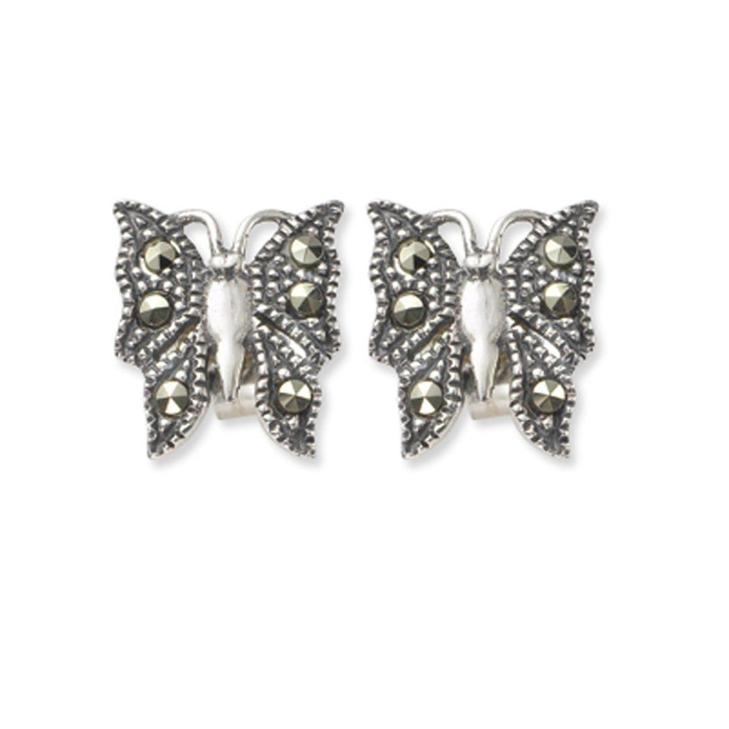 Marcasite Butterfly Studs 