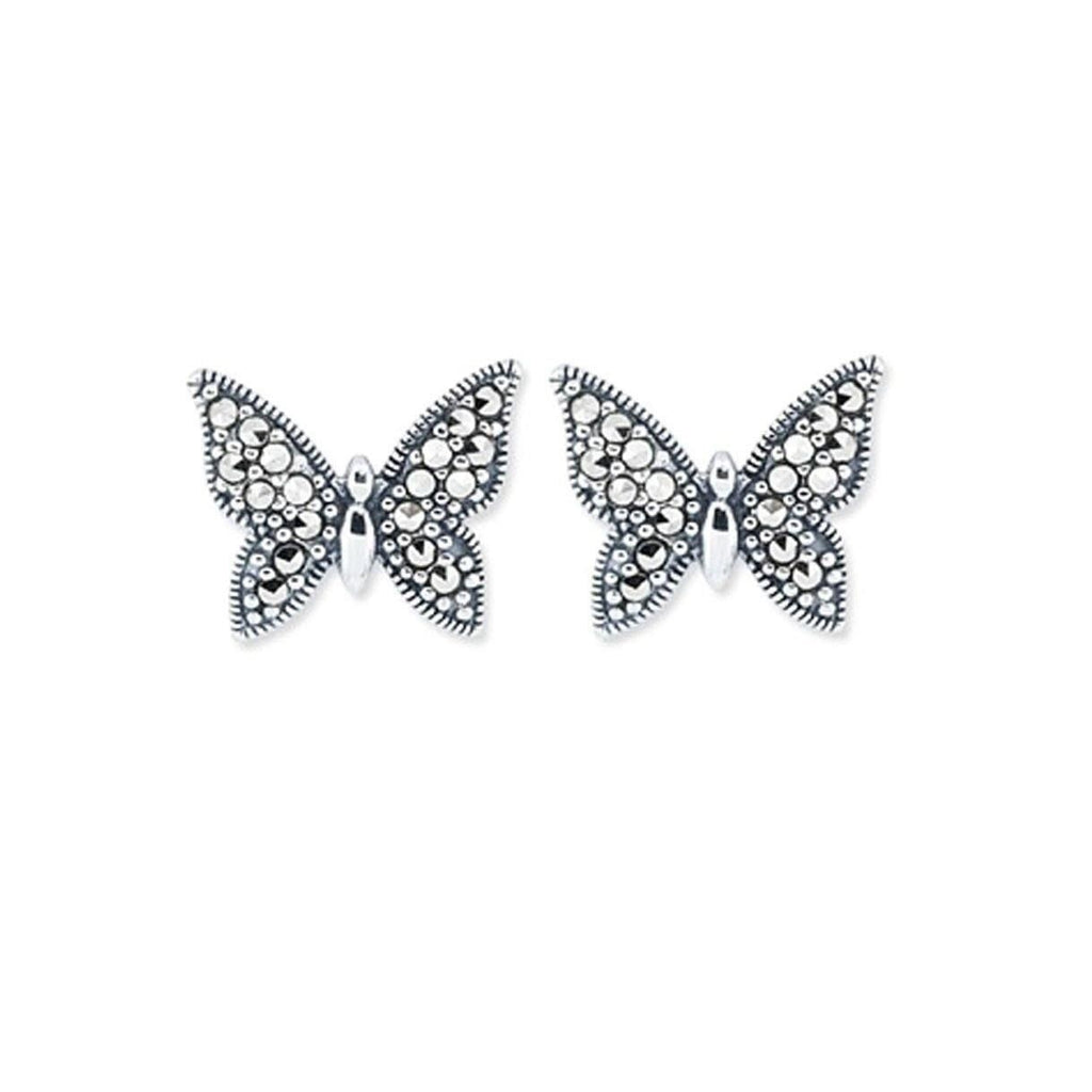 Marcasite Butterfly Studs 