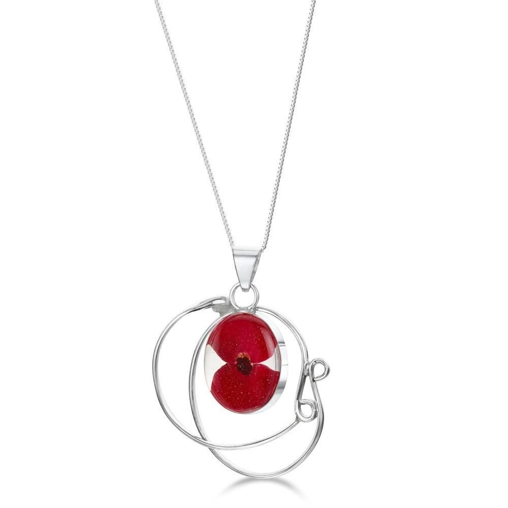 Oval Poppy Necklace 