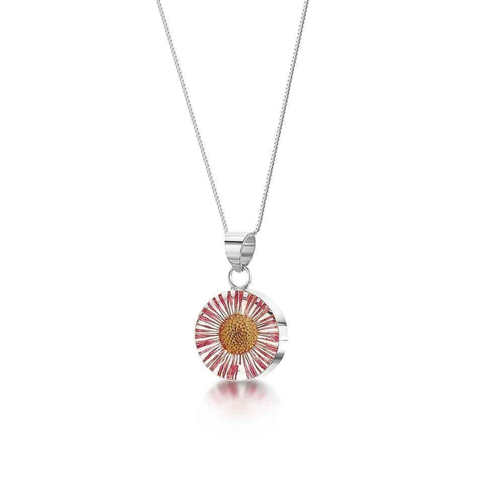 Petite Pink Daisy Necklace 