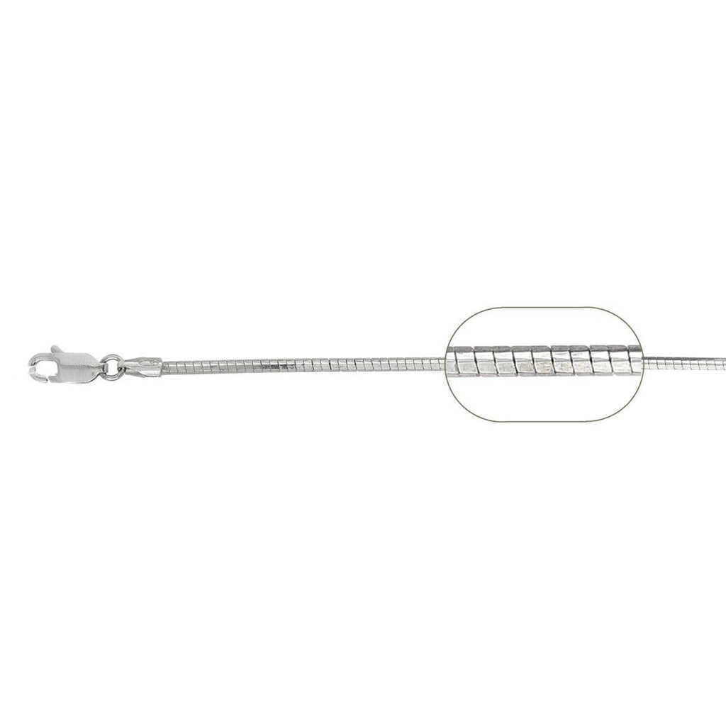 18 inches Silver Omega Chain 