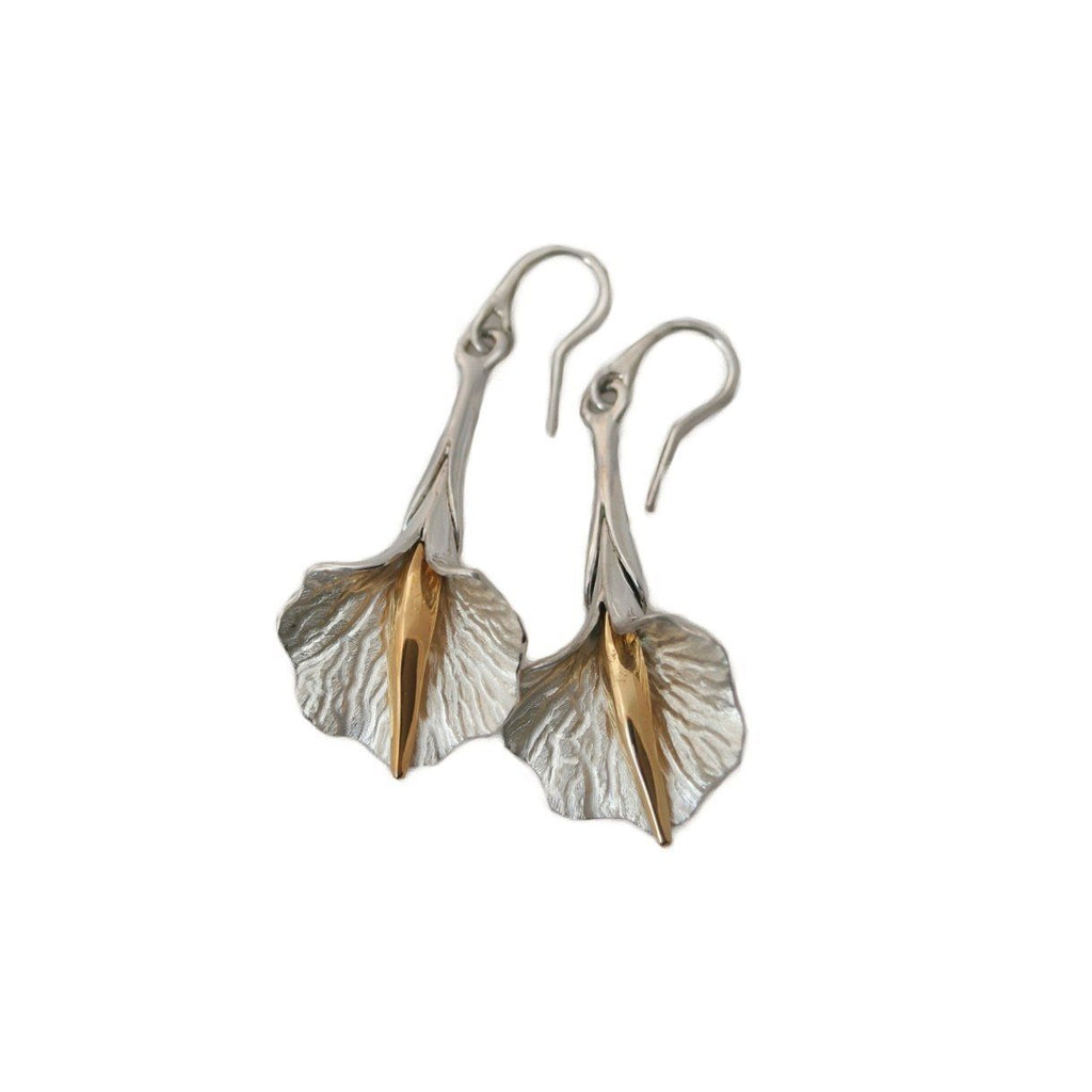 Curly Satin Lily Earrings 