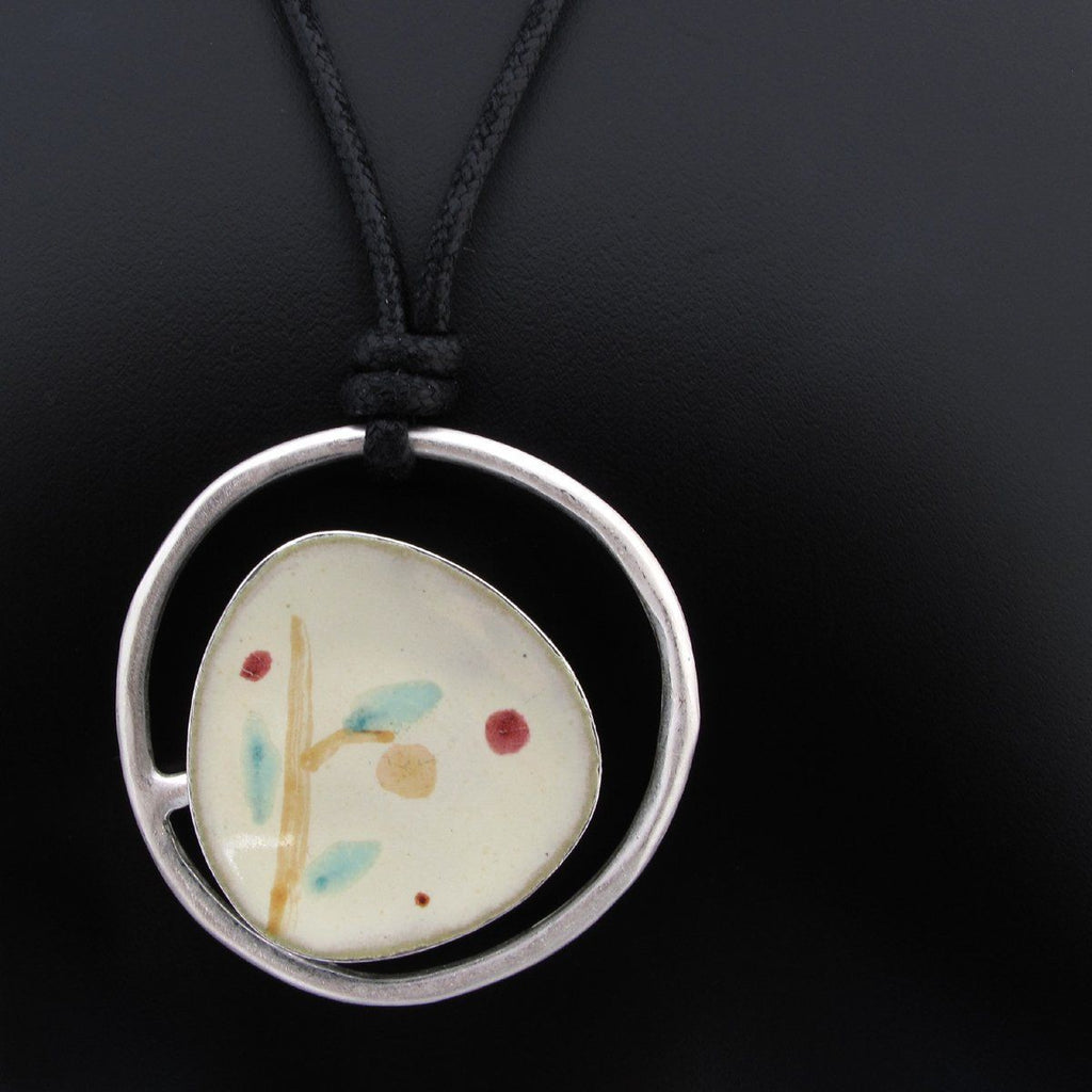 Enamel Dish Necklace 