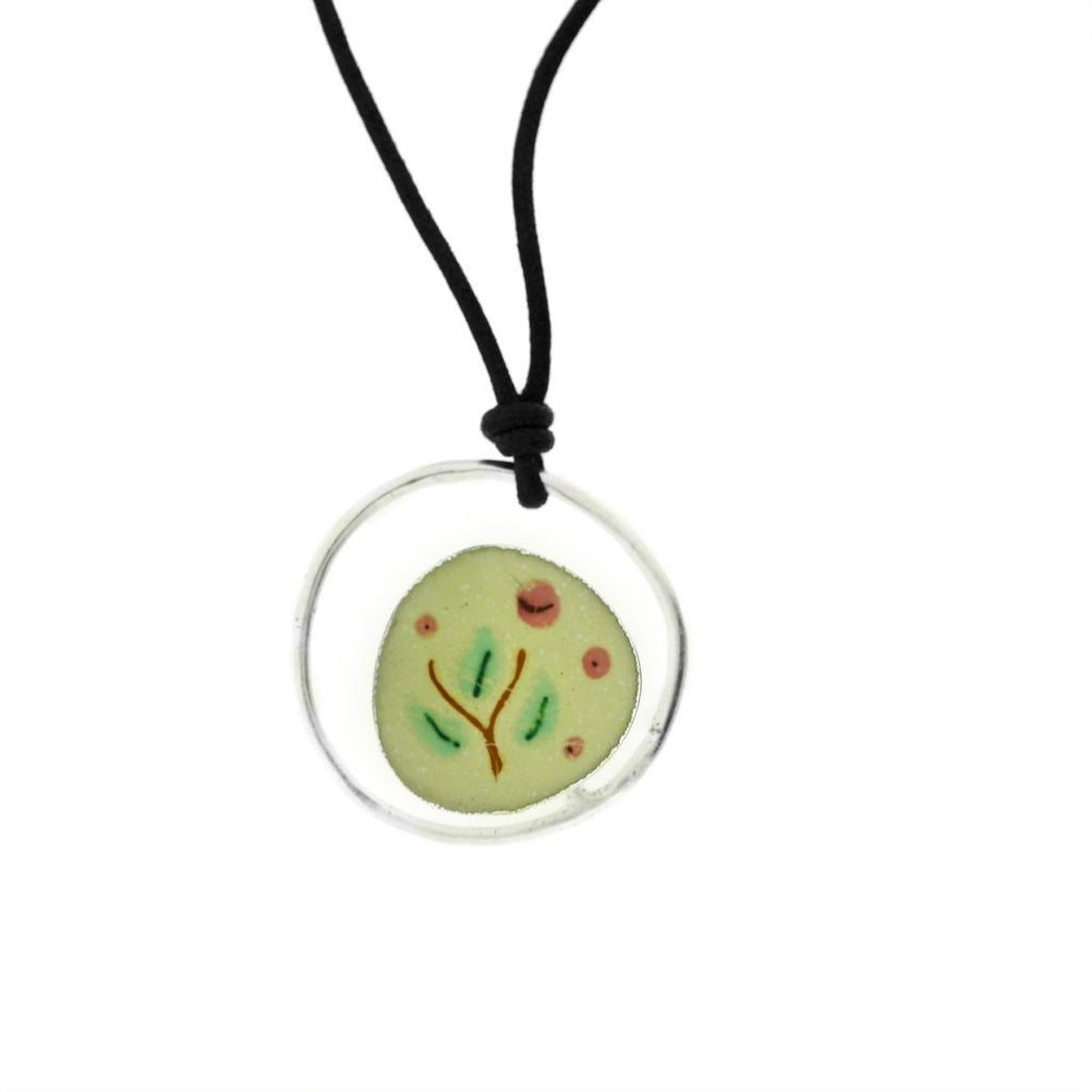 Enamel Dish Necklace 