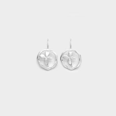 Floral Picture Drop Earrings 