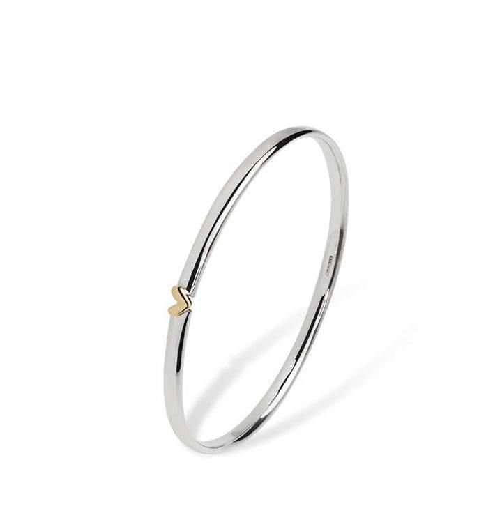 Golden Heart Bangle 