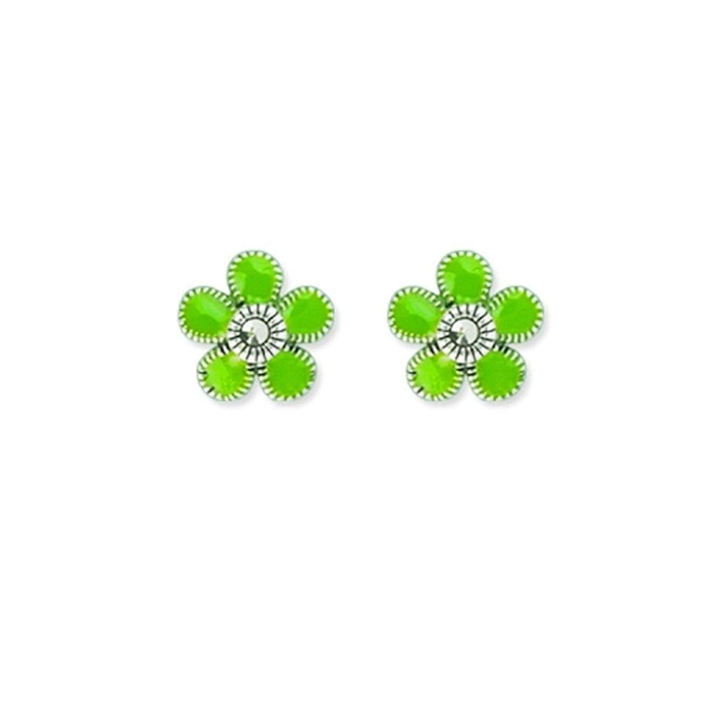 Green Marcasite Studs 