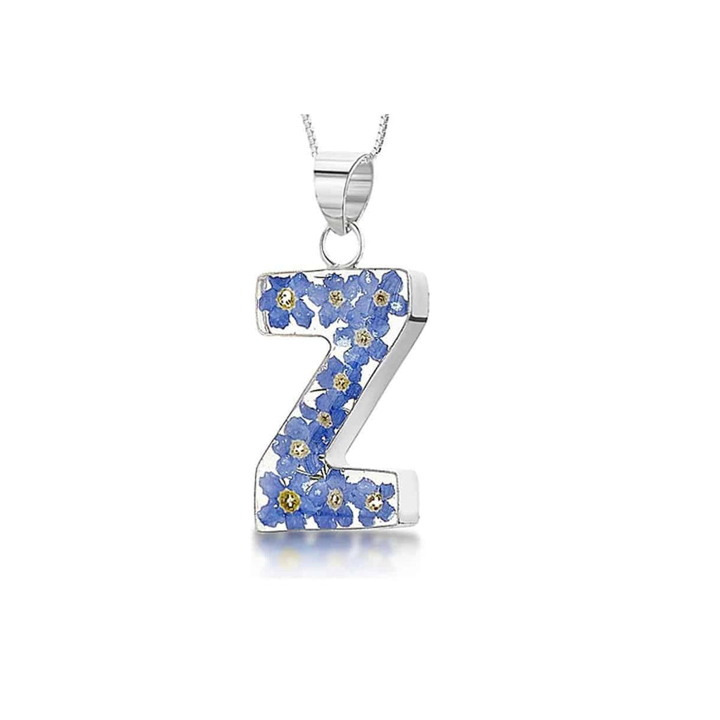 Initial Z Flower Necklace 