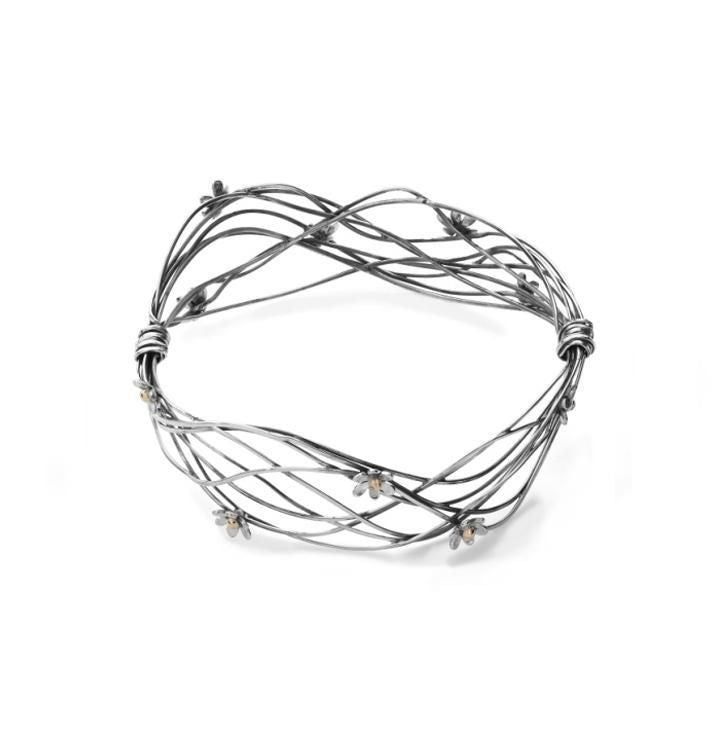 Intertwined Daisy Bangle 