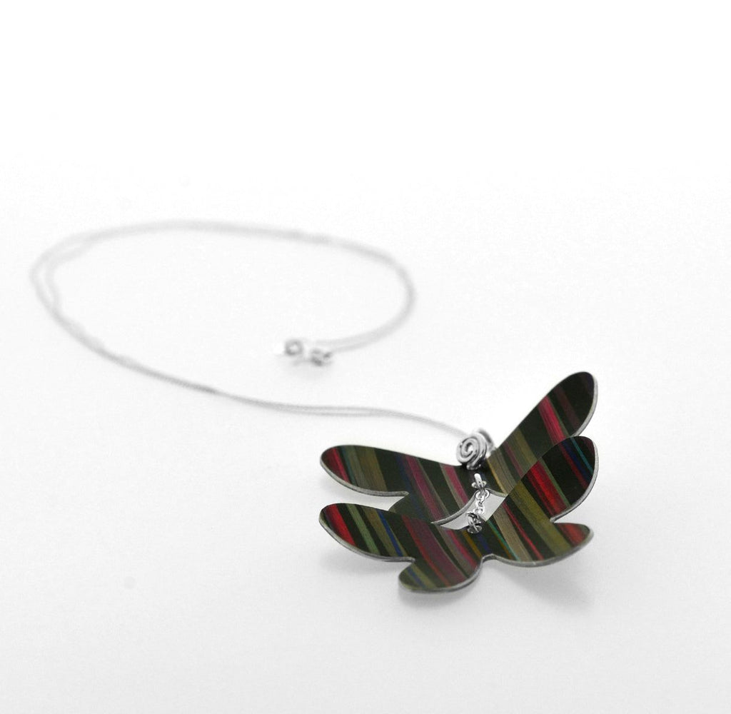 Lines Butterfly Necklace 