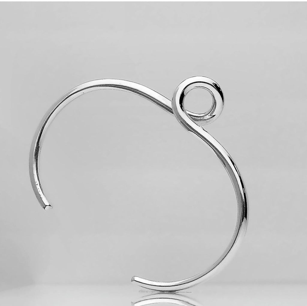 Loop Silver Cuff Bangle 