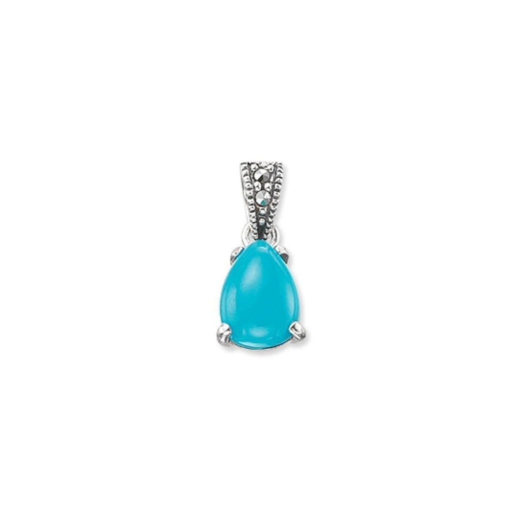 Marcasite Blue Pendant 