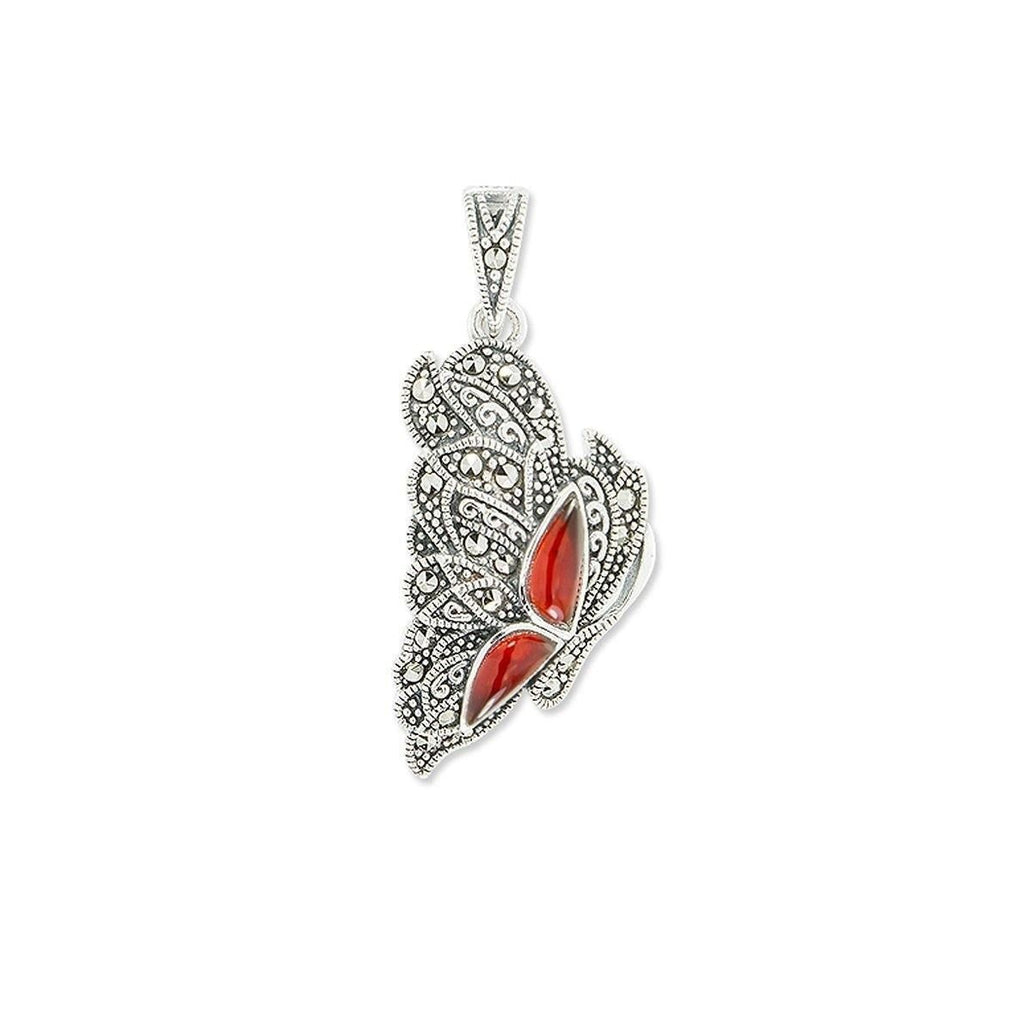 Marcasite Butterfly Pendant 
