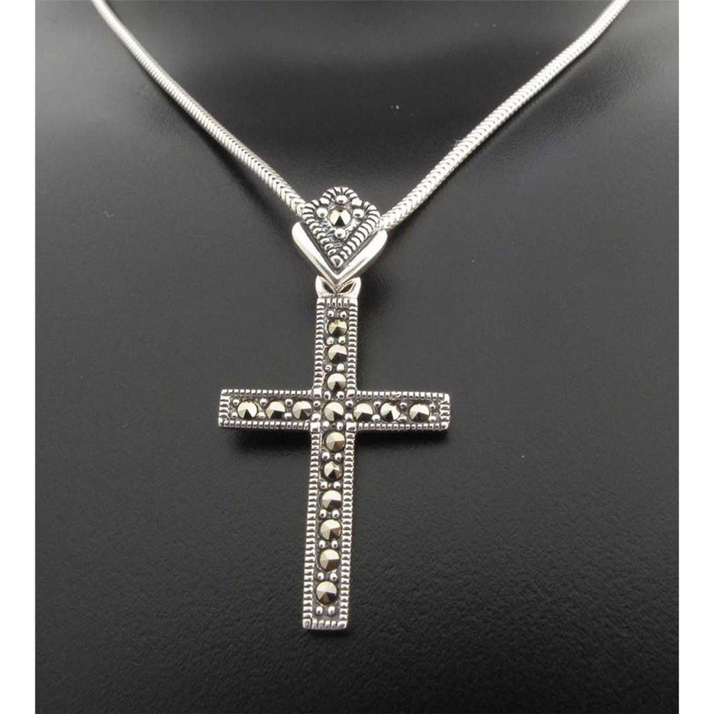 Marcasite Cross Pendant 