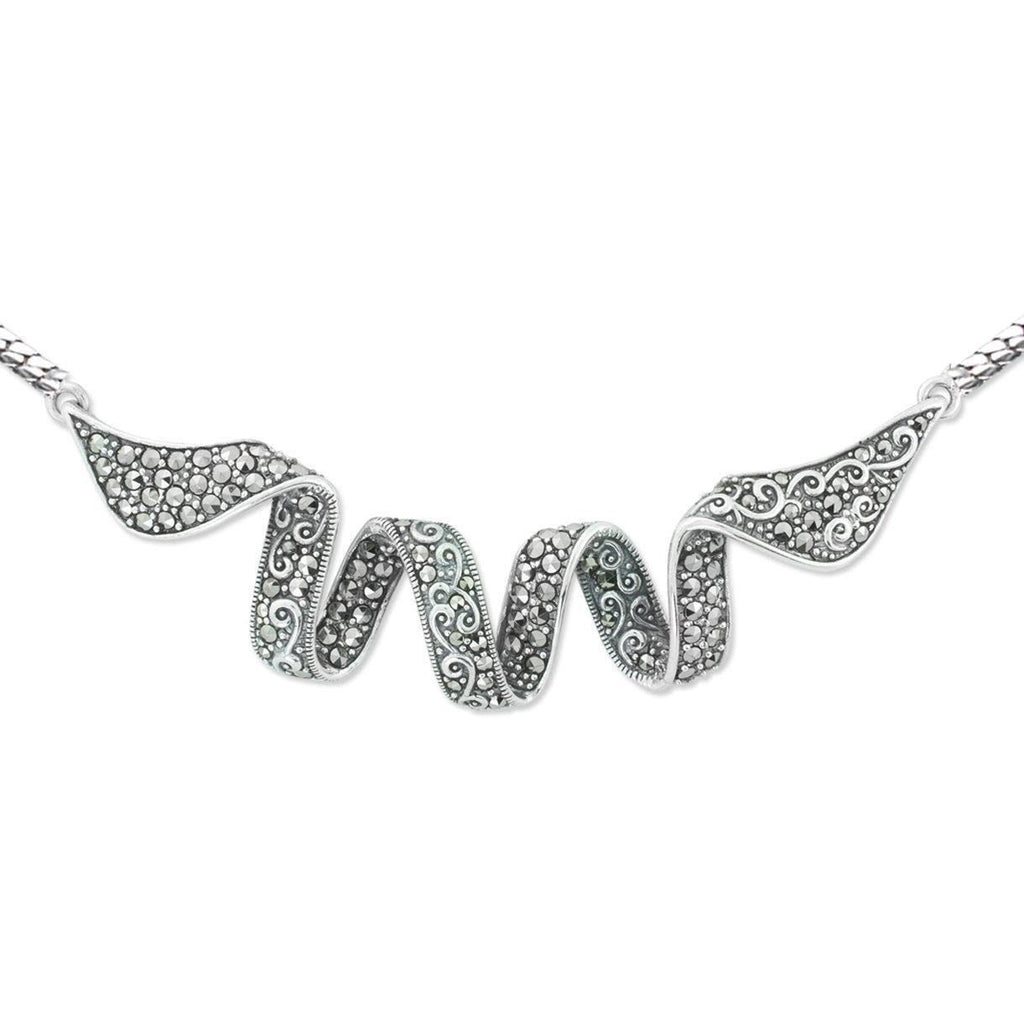 Marcasite Curl Necklace 