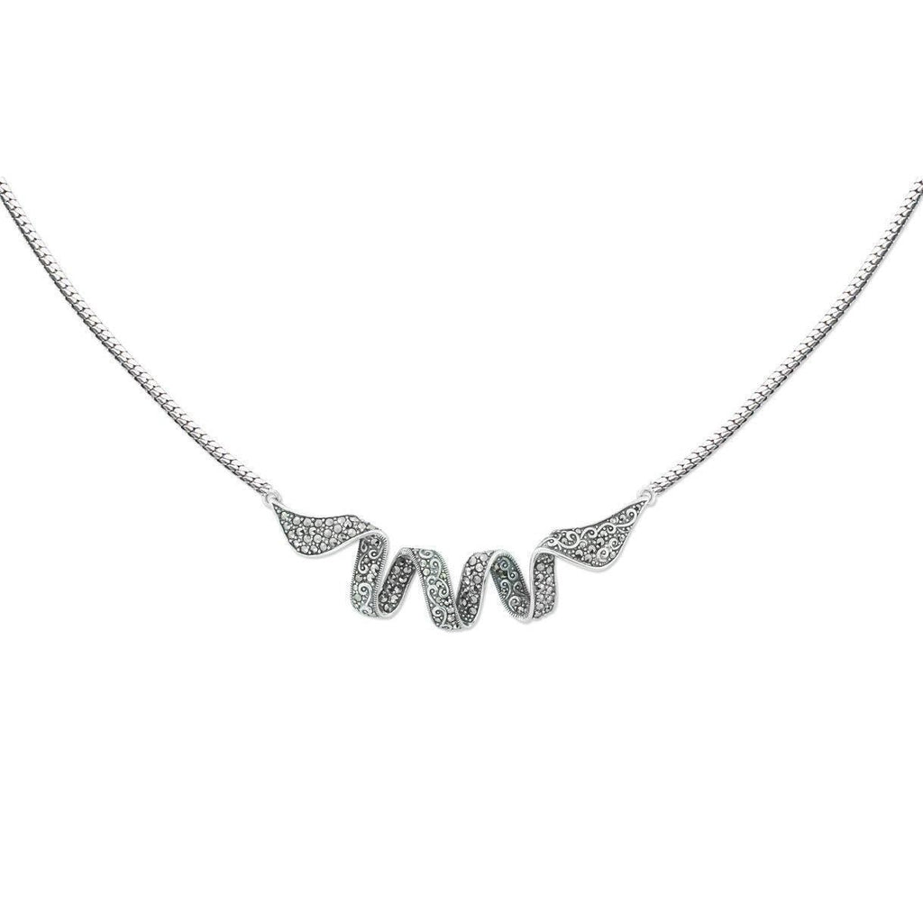 Marcasite Curl Necklace 