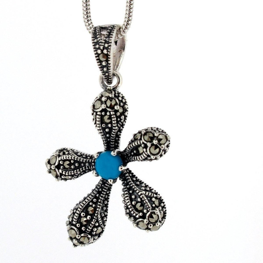 Marcasite Daisy Pendant 