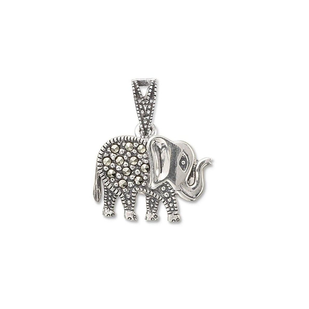 Marcasite Elephant Pendant 