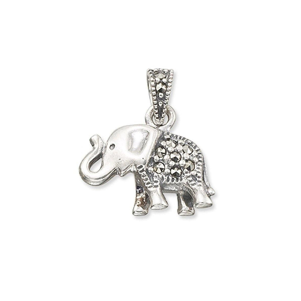 Marcasite Elephant Pendant 