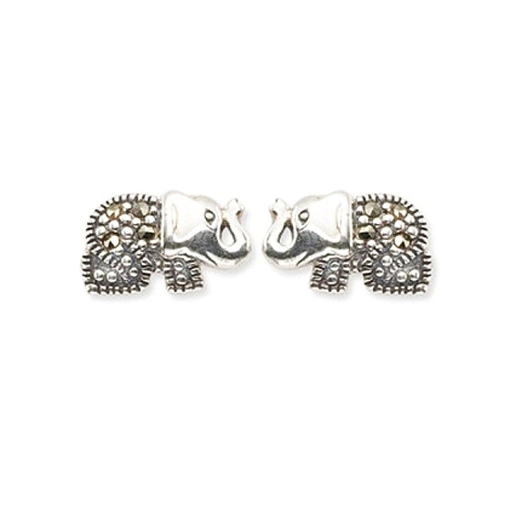 Marcasite Elephant Studs 