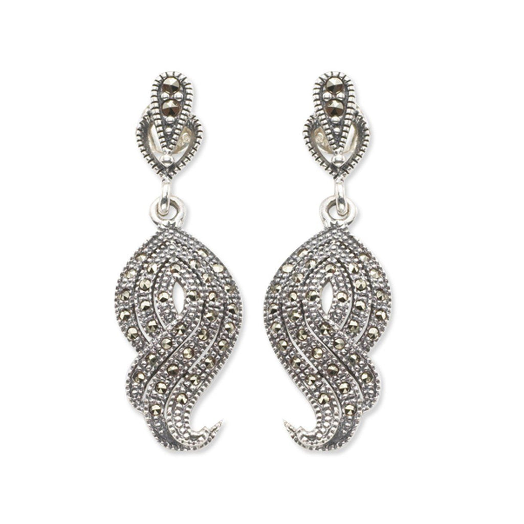 Marcasite Feather Drops 