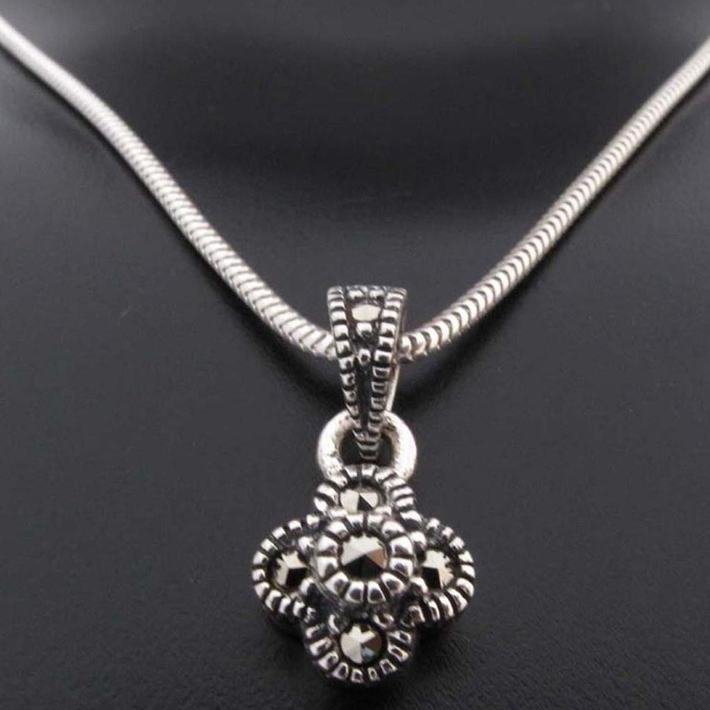 Marcasite Flower Pendant 