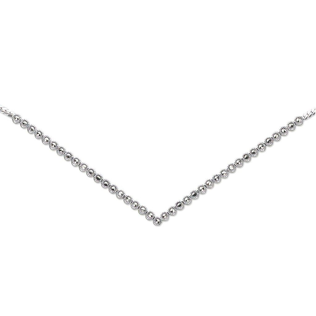 Marcasite Geometric Necklace 