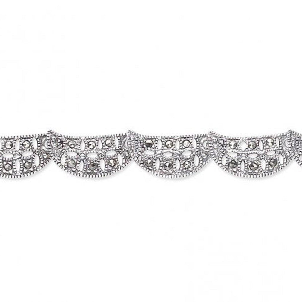 Marcasite Half Moon Bracelet 