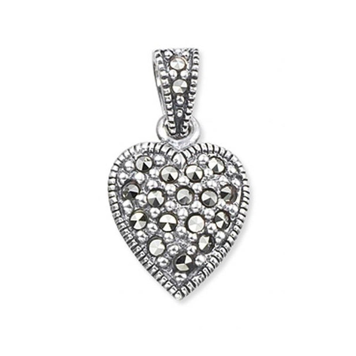 Marcasite Heart Pendant