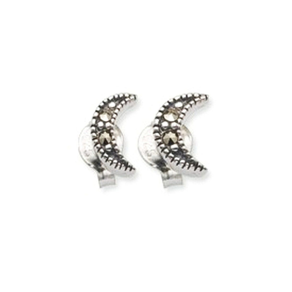 Marcasite Moon Studs 