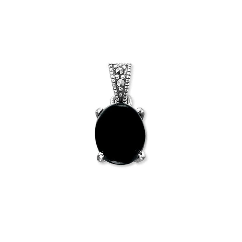 Marcasite Onyx Pendant 