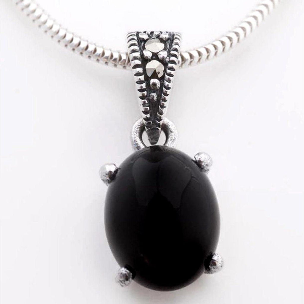 Marcasite Onyx Pendant 