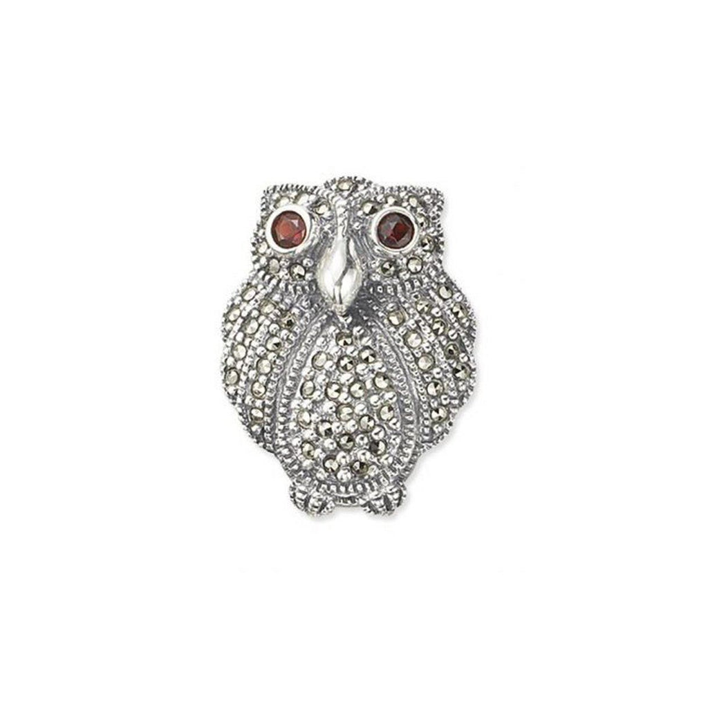 Marcasite Owl Brooch 