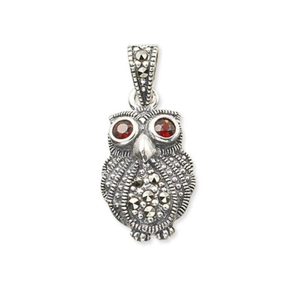 Marcasite Owl Pendant 