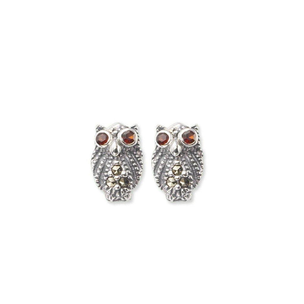 Marcasite Owl Studs 