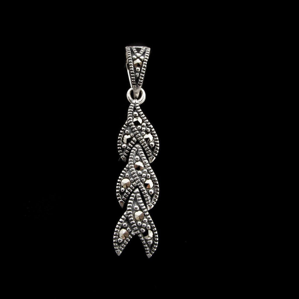 Marcasite Plait Pendant 