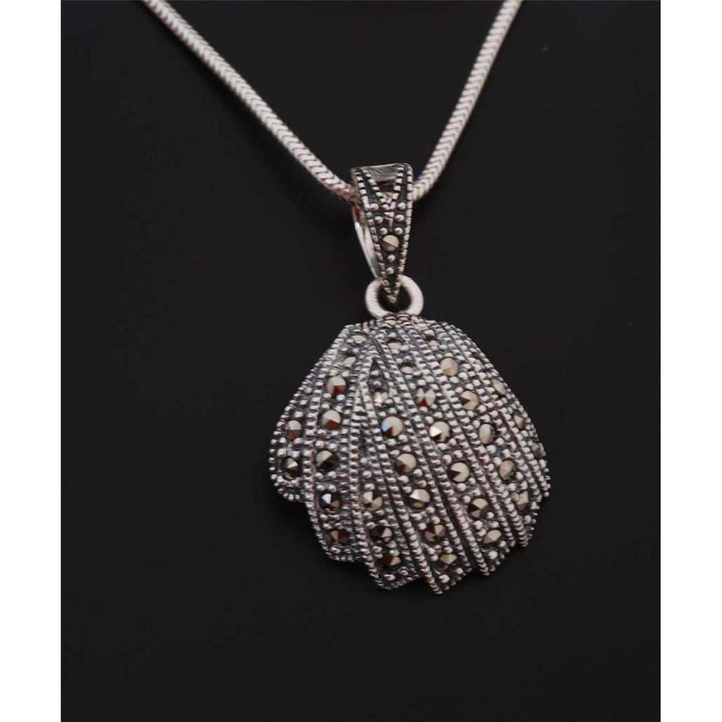 Marcasite Shell Pendant 