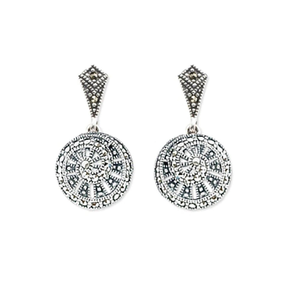 Marcasite Spiral Drops 