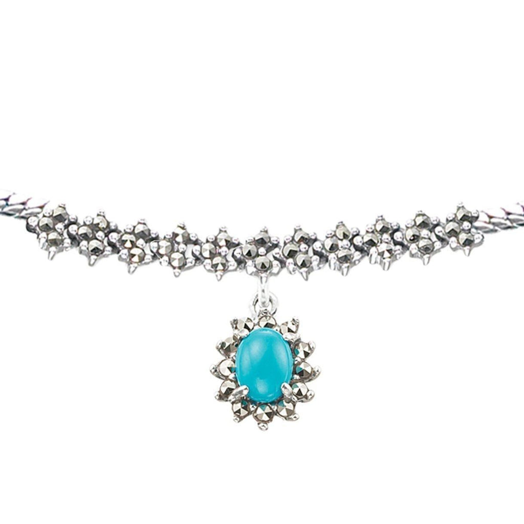 Marcasite Turquoise Necklace 