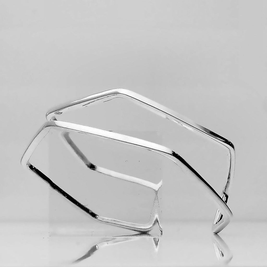 Minimal Silver Cuff Bangle 