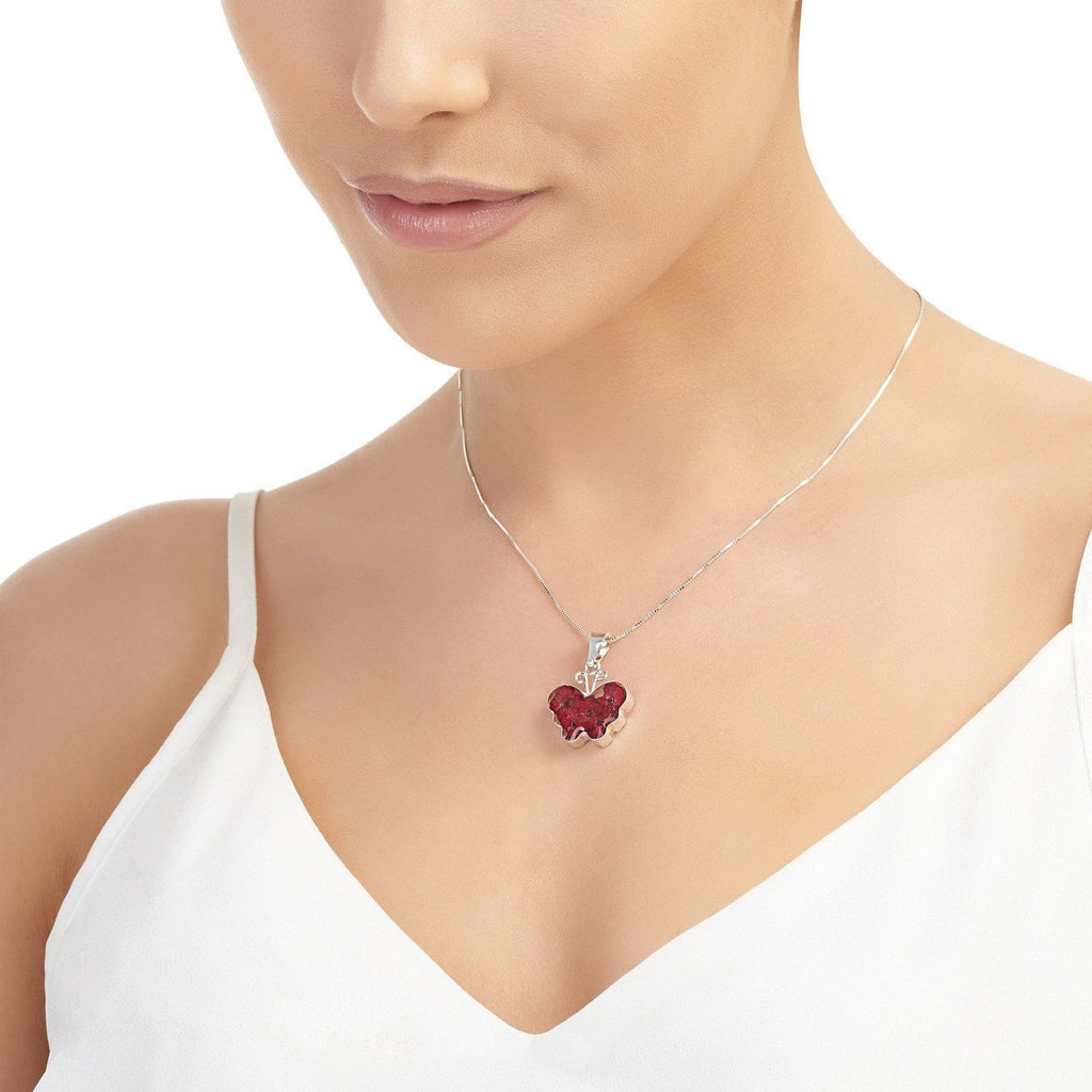 Petite Poppy Butterfly Necklace 