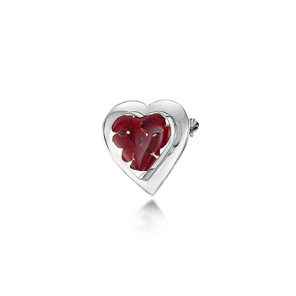 Poppy Heart Brooch Blue Wing Gallery