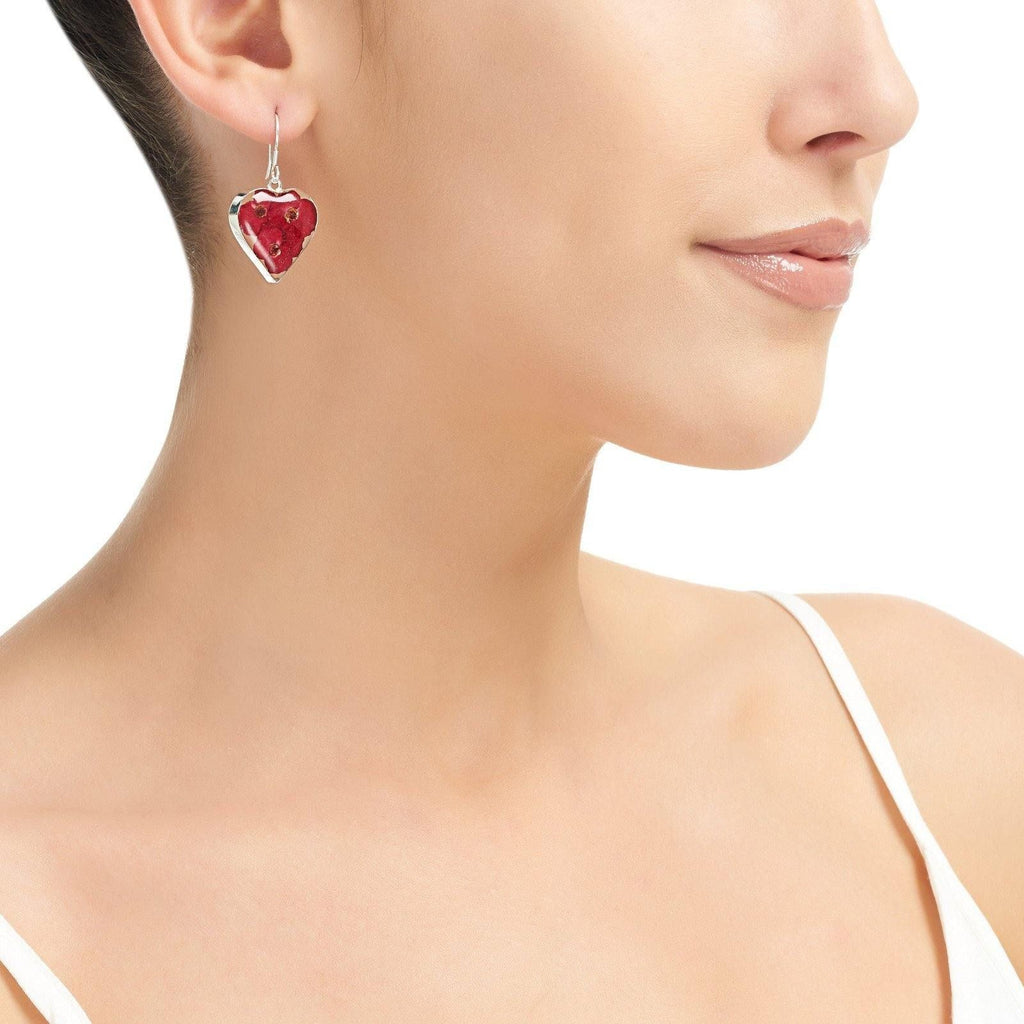 Poppy Heart Drop Earrings 