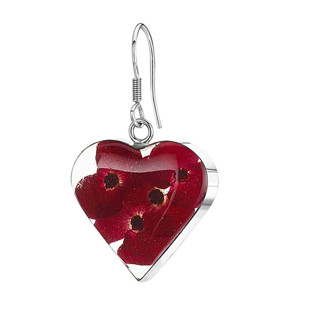 Poppy Heart Drop Earrings 