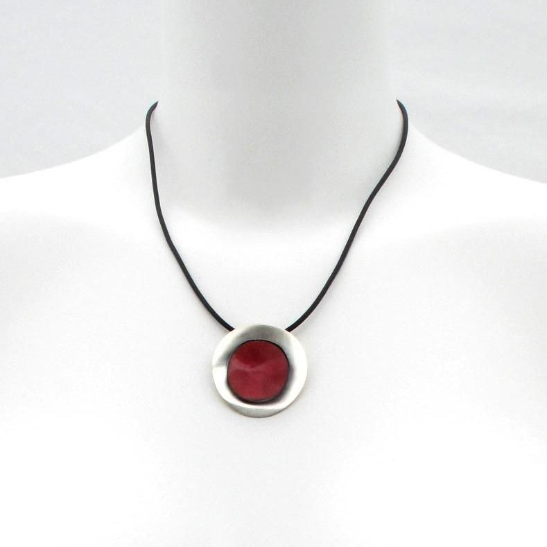 Red Enamel Necklace 