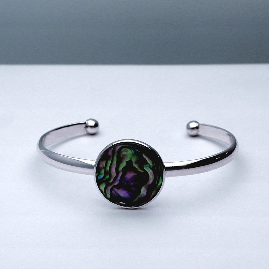 Silver Abalone Shell Cuff 